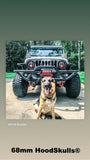 HoodSkulls® blsk2jk-black-matte Jeep Hood Accessory