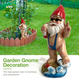 New Garden Naked Gnome Statue Lawn Ornament Outdoor Gnomes Figurine Funny Cute Garden Sculpture Gnomes Dwarfs Decor