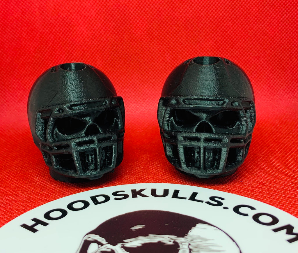 black football helmet hardware SPORT. Pair. Football, 46mm (Non-LED) / Red