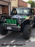 HoodSkulls® blsk2jk-green-matte Jeep Hood Accessory