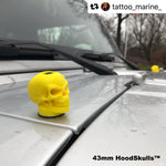 HoodSkulls® blsk2jk-yellow-matte Jeep Hood Accessory
